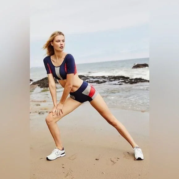 NWT Free People Movement Color Block 2 Piece Set Crop Top & Shorts - Picture 5 of 12